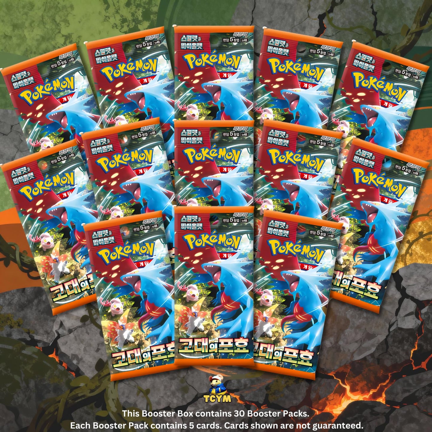 Paradox Rift Ancient Roar Korean Booster Box | TCYM Authenticated | Pokemon Paradox Rift | Korean Pokemon Cards | 30 Booster Packs