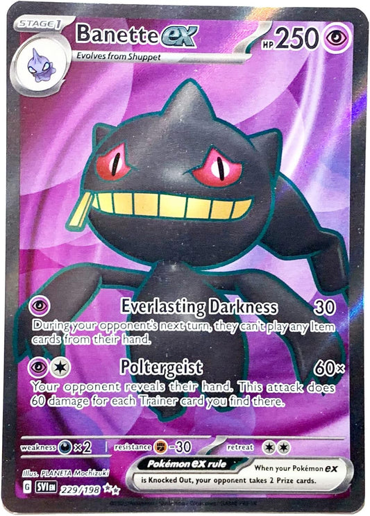 Pokemon - Banette ex 229/198 - Scarlet & Violet - Ultra Rare - Holo Full Art