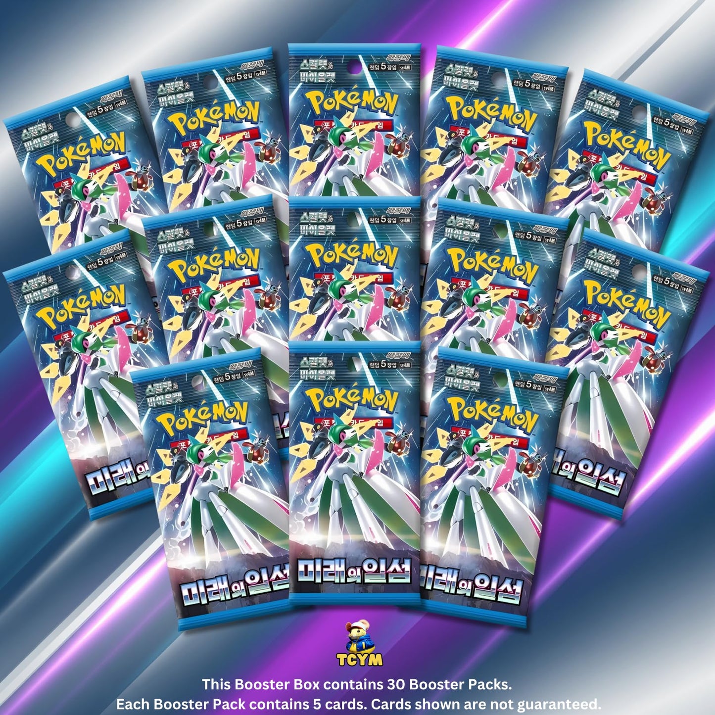 Paradox Rift Future Flash Korean Booster Box | TCYM Authenticated | Pokemon Paradox Rift | Korean Pokemon Cards | 30 Booster Packs