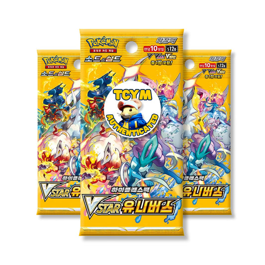 Crown Zenith VSTAR Universe Korean 3 Booster Packs | TCYM Authenticated | Korean Pokemon Cards | Pokemon Crown Zenith Booster Packs | Pokémon Scarlet and Violet