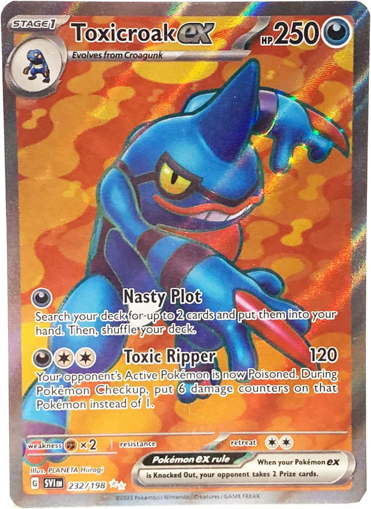 Pokemon - Toxicroak ex 232/198 - Scarlet & Violet - Ultra Rare - Holo Full Art