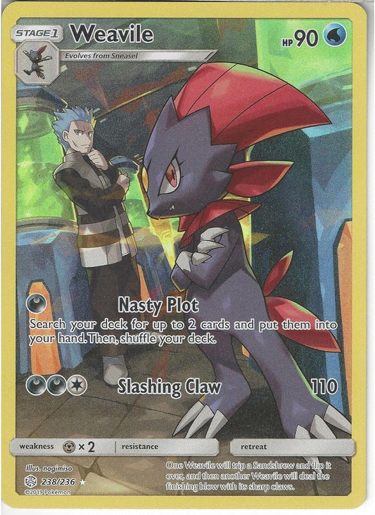 Weavile - 238/236 - Secret Rare - Cosmic Eclipse