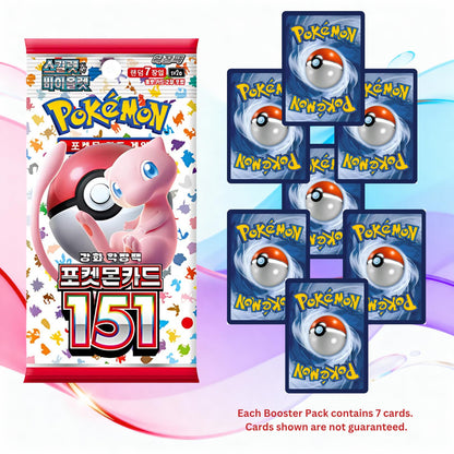 151 Korean 3 Booster Packs | TCYM Authenticated | Korean Pokemon Cards | Pokemon 151 Booster Bundle | Pokémon Scarlet and Violet