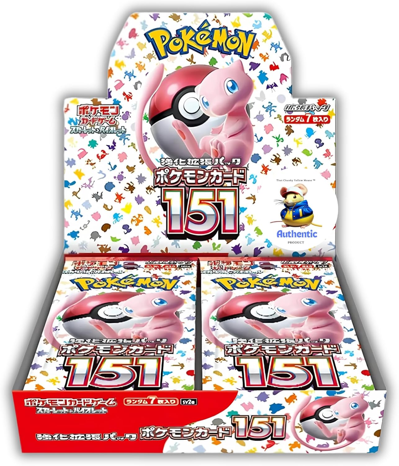 Japanese 151 Pokemon Booster Box (20 Packs) | Scarlet & Violet Set | Pokémon Trading Cards | 20 Booster Packs | TCYM Authenticated | Pokemon TCG Pack | Japanese Pokemon 151