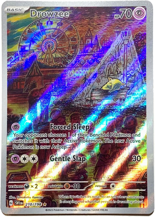 Pokemon - Drowzee 210/198 - Scarlet & Violet - Illustrator Rare - Holo Full Art