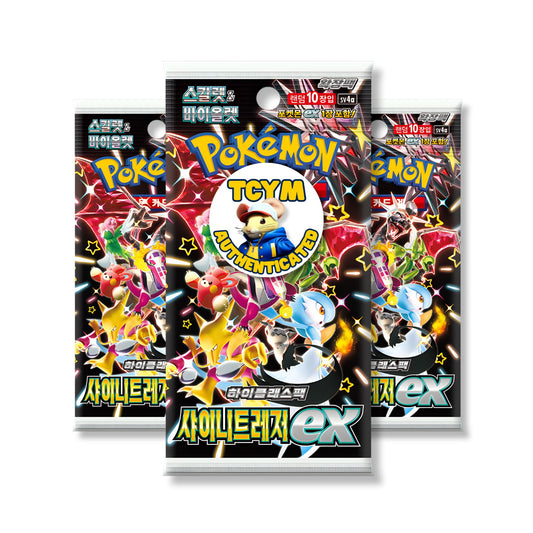 Paldean Fates Shiny Treasure Korean 3 Booster Packs | TCYM Authenticated | Korean Pokemon Cards | Pokemon Paldean Fates Booster Packs | Pokémon Scarlet and Violet