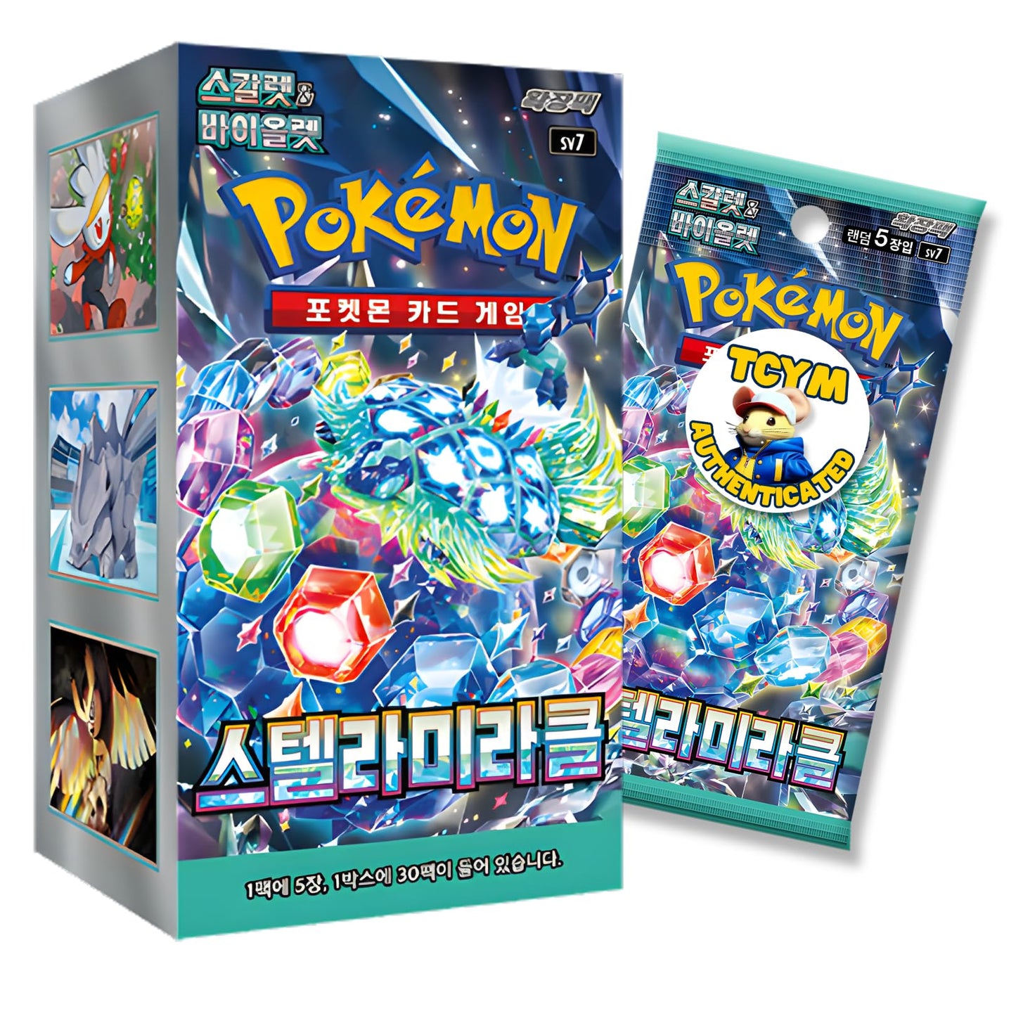 Stellar Crown Stellar Miracle Korean Booster Box | TCYM Authenticated | Pokemon Stellar Crown | Korean Pokemon Cards | 30 Booster Packs