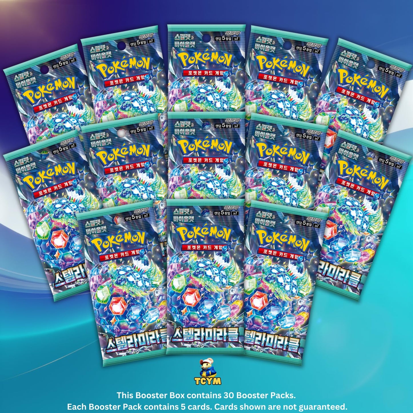 Stellar Crown Stellar Miracle Korean Booster Box | TCYM Authenticated | Pokemon Stellar Crown | Korean Pokemon Cards | 30 Booster Packs