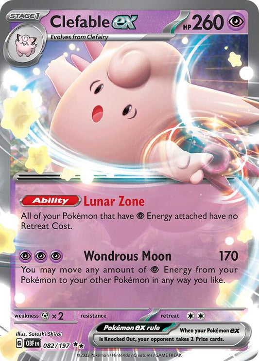 Clefable ex Double Rare 082/197 Obsidian Flames