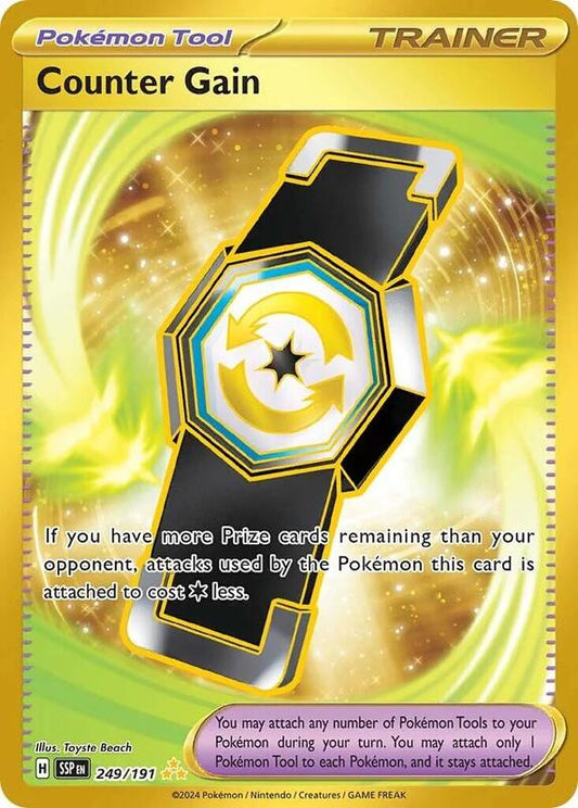 Counter Gain Hyper Rare 249/191 Surging Sparks