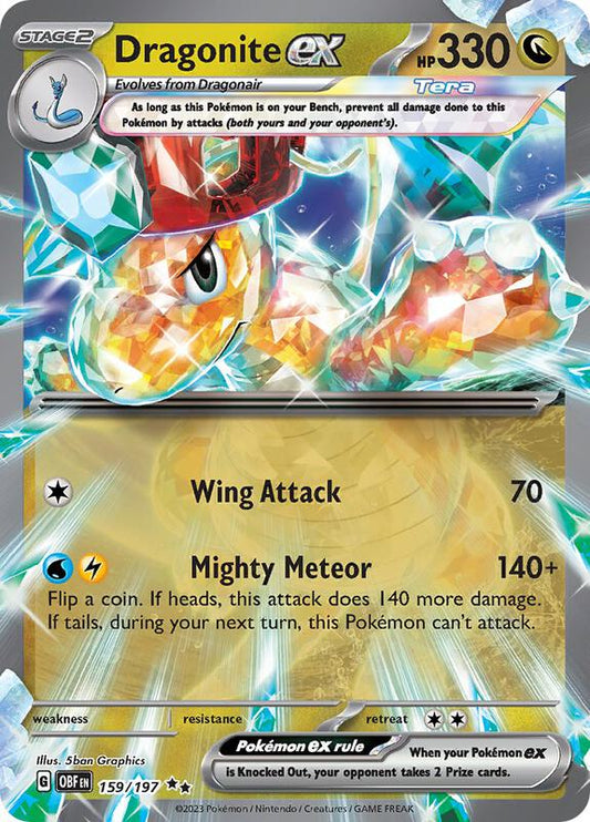 Dragonite ex Double Rare 159/197 Obsidian Flames