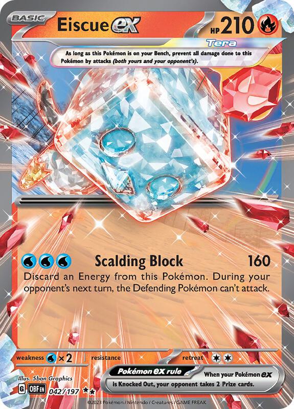 Eiscue ex Double Rare 042/197 Obsidian Flames
