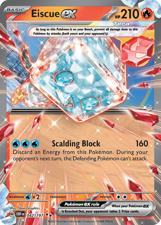 Eiscue ex Double Rare 042/197 Obsidian Flames