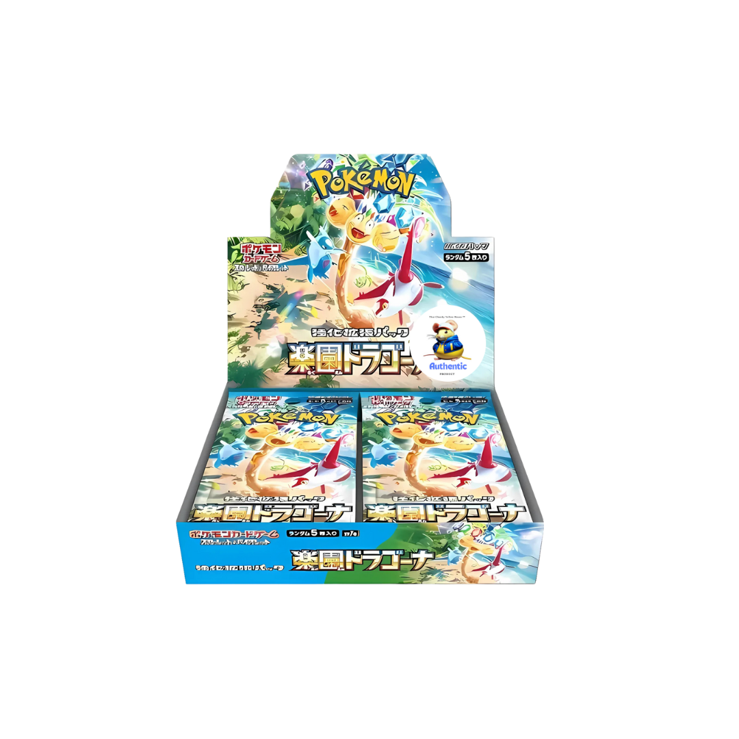 Paradise Dragona Japanese Pokemon Booster Box (30 Packs) | Scarlet & Violet Set | Pokémon Trading Cards | 30 Booster Packs | TCYM Authenticated | Pokemon TCG Pack | Japanese Surging Sparks