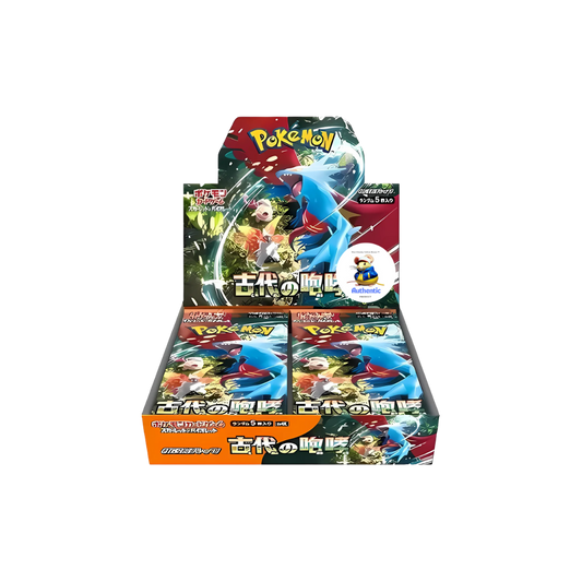 Ancient Roar Japanese Pokemon Booster Box (30 Packs) | Scarlet & Violet Set | Pokémon Trading Cards | 30 Booster Packs | TCYM Authenticated | Pokemon TCG Pack | Japanese Paradox Rift |