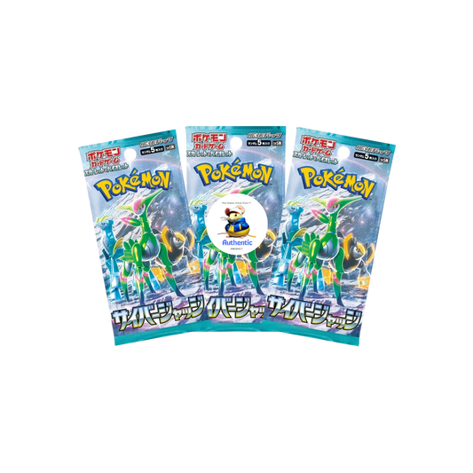 3 x Cyber Judge Japanese Pokemon Booster Packs | Scarlet & Violet Set | Pokémon Trading Cards in 3 Booster Packs | TCYM Authenticated | Pokemon TCG Pack | Japanese Temporal Forces