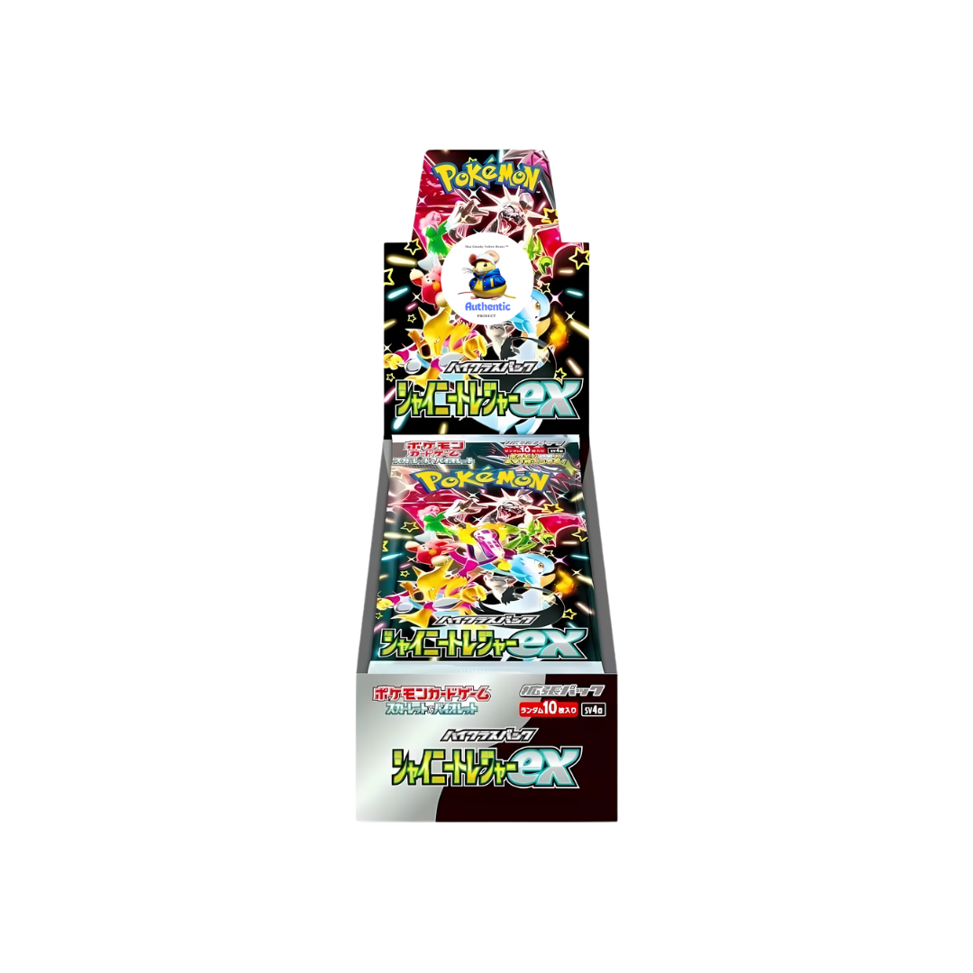 Shiny Treasure Pokemon Booster Box (10 Packs) | Scarlet & Violet Set | Pokémon Trading Cards | 10 Booster Packs | TCYM Authenticated | Pokemon TCG Pack Japanese Paldean Fates |