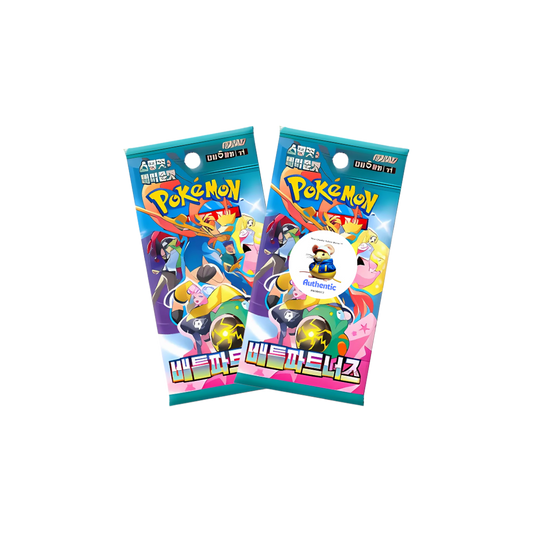 Pokemon Journey Together Korean Booster Packs | 2 x Authentic Pokemon Cards Pack | Korean Version of Battle Partners Booster Packs | TYCM Authentication | Collectible Pokémon TCG Gift