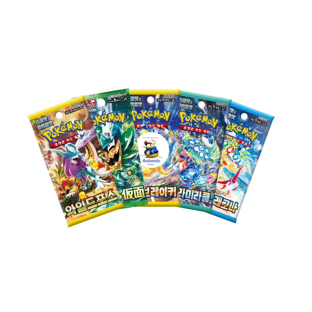 Korean Pokémon Cards Bundle | 5 or 10 Korean Assorted Pokemon Booster Pack Bundle | Varied Pokémon Pack | TCYM Authenticated | Rare Pokemon Cards Gifts Boys (10 Booster Packs)