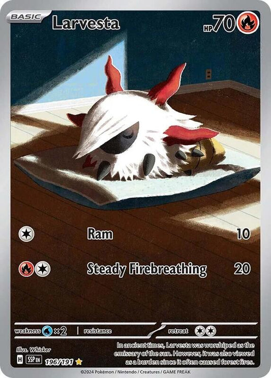 Larvesta Illustration Rare 196/191 Surging Sparks