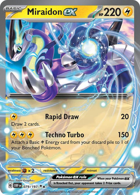 Miraidon ex Double Rare 079/197 Obsidian Flames