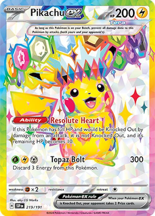 Pikachu ex 219/191 Surging Sparks