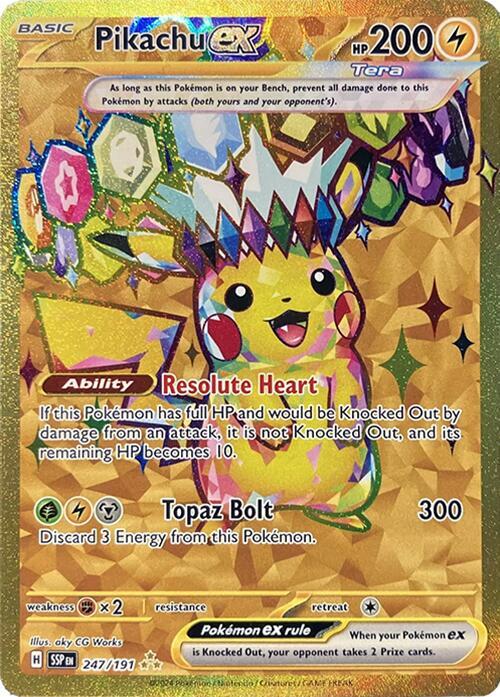 Pikachu ex Special Illustration Rare 247/191 Surging Sparks