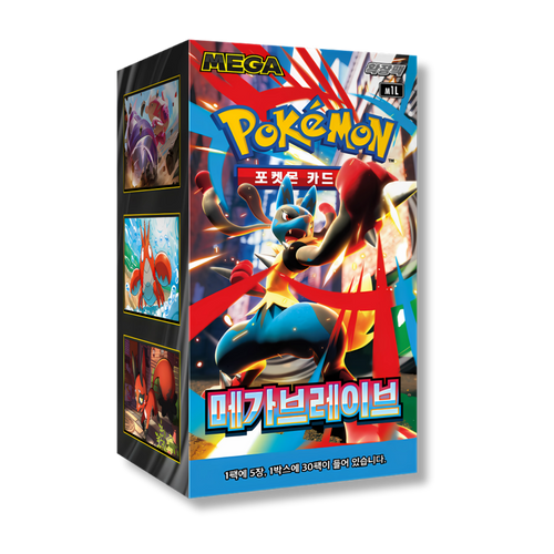Pokemon Cards Mega Evolution, Korean Mega Brave - Booster Box including 30 Pokemon Booster Packs - TCYM Product