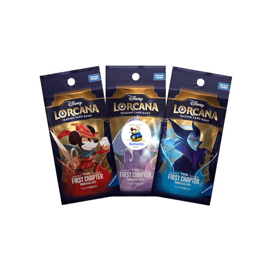 That Chunky Yellow Mouse Japanese Disney Cards | Japanese Lorcana First Chapter | 3 Lorcana Booster Packs TCYM Authenticated | Lorcana Trading Cards Collection |