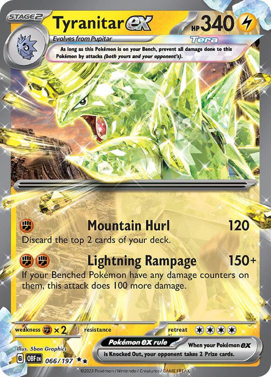 Tyranitar ex Double Rare 066/197 Obsidian Flames