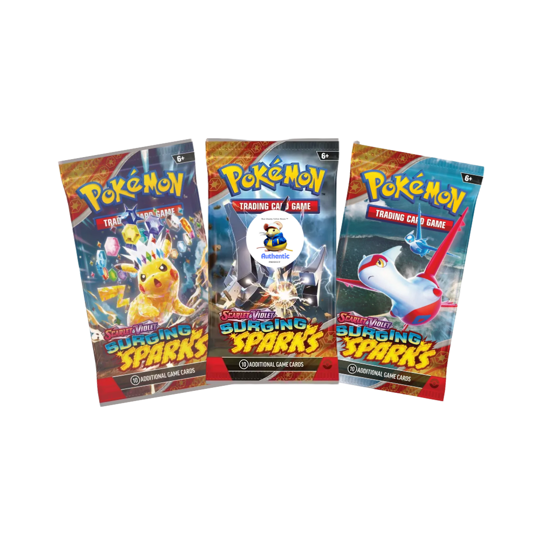 3 x Pokemon Surging Sparks Booster Packs | TCG | TCYM Authenticated
