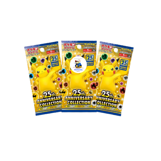 3 x Japanese Pokemon Celebrations Booster Packs | 25th Anniversary Collection | Pokémon Trading Cards in Booster Packs | TCYM Authenticated | Pokemon TCG Pack | 25th Anniversary |