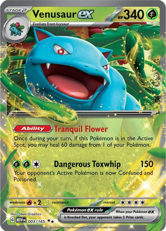 Venusaur ex Double Rare 003/165 scarlet & Violet 151