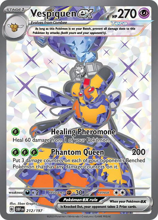 Vespiquen ex Ultra Rare 212/197 Obsidian Flames