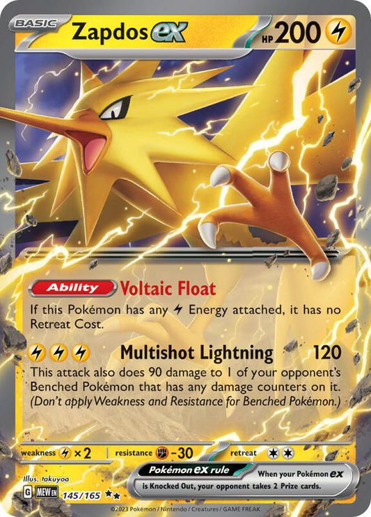 Zapdos ex Double Rare 145/165 Scarlet & Violet 151