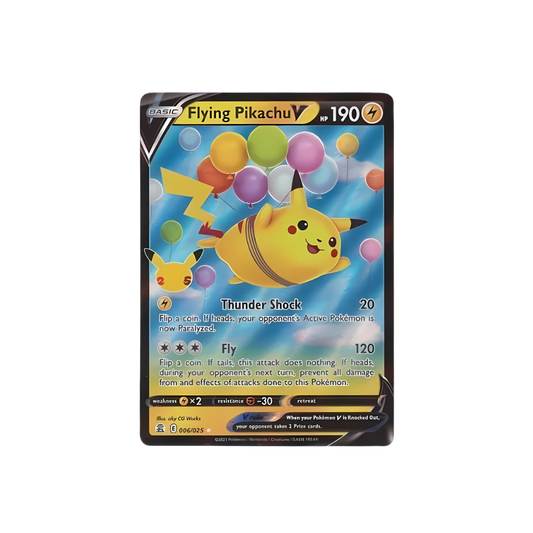 Pokemon Single Card FLYING PIKACHU V 006/025 CELEBRATIONS