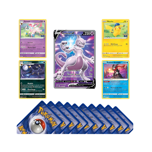 Pokemon Card Mystery Pack including Rares, Holos and V GX or VMAX Pokemon Cards + That Chunky Yellow Mouse ™ Pouch (Ultimate Pokemon Cards Pack - 20 Pokémon Cards 4 Rare Cards + Special Pokémon Card