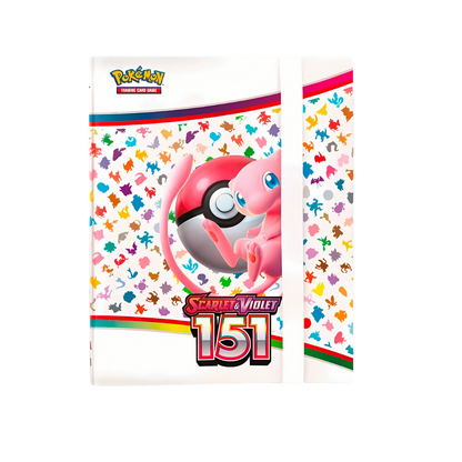 Pokemon 151 Official Trading Card Binder 9 Pocket, Fits 360 Pokemon Cards Binder with Elastic Strap Book Album fits with Pokemon Sleeves for Storage + That Chunky Yellow Mouse TCG Pouch