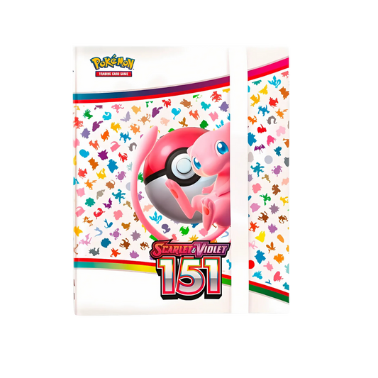 Pokemon 151 Official Trading Card Binder 9 Pocket, Fits 360 Pokemon Cards Binder with Elastic Strap Book Album fits with Pokemon Sleeves for Storage + That Chunky Yellow Mouse TCG Pouch